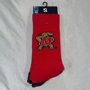 Strideline NCAA Maryland Terrapins Terps 1 Pair Full Knit Crew Socks M/L $18.00